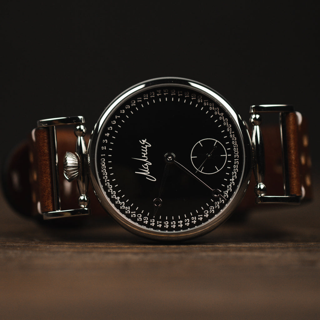 Rare vintage soviet wrist watch for men Molnija with leather nato strap