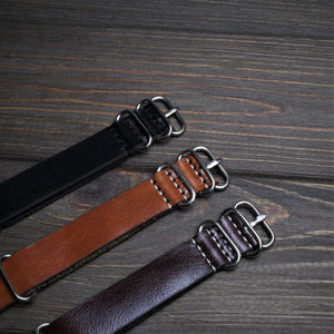Leather Strap 18 mm, watches strap, vintage style strap, leather strap, watch band, Black strap