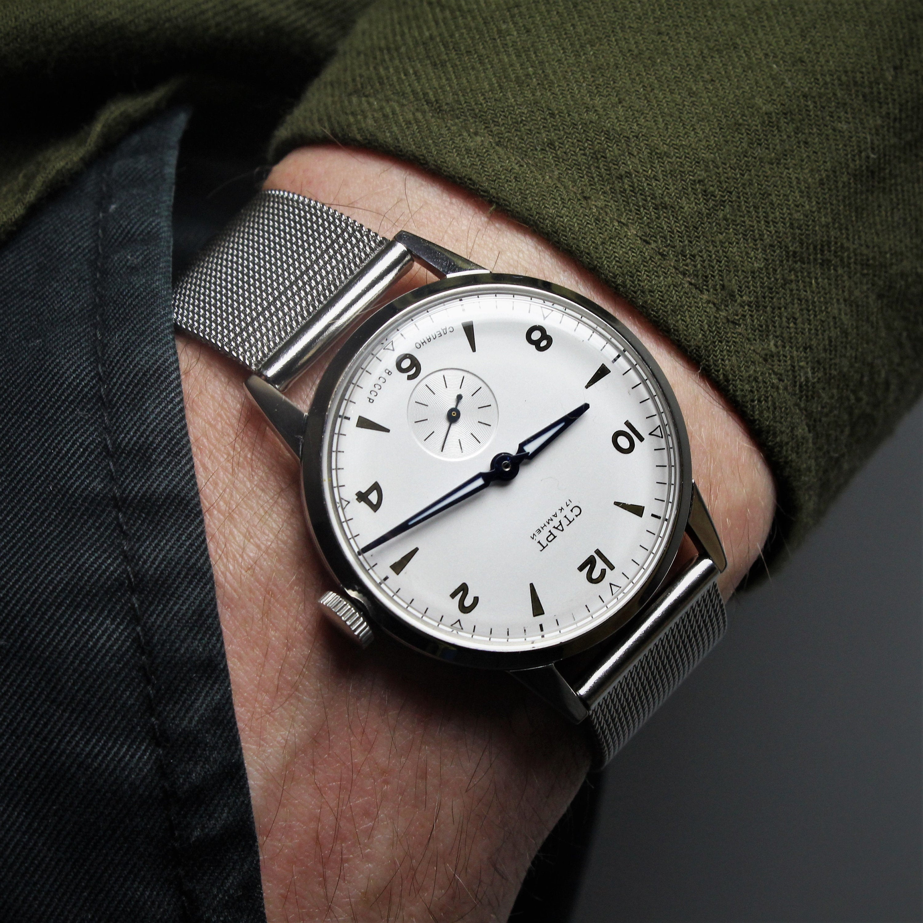 Vintage soviet wrist watch for men Start with leather nato strap