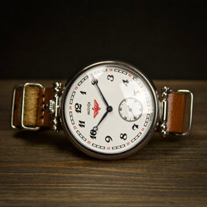 Very rare soviet vintage watch for men Molnija with leather nato strap