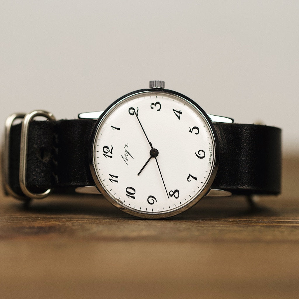 Vintage soviet watch LUCH. Gift watch, watches for men, mechanical watch, gift fir him, men watch, vintage watch, Leather strap