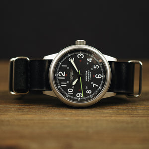 Mechanical military men's wrist watch Aviator