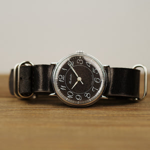 Rare soviet vintage men's watch Wostok with leather nato strap