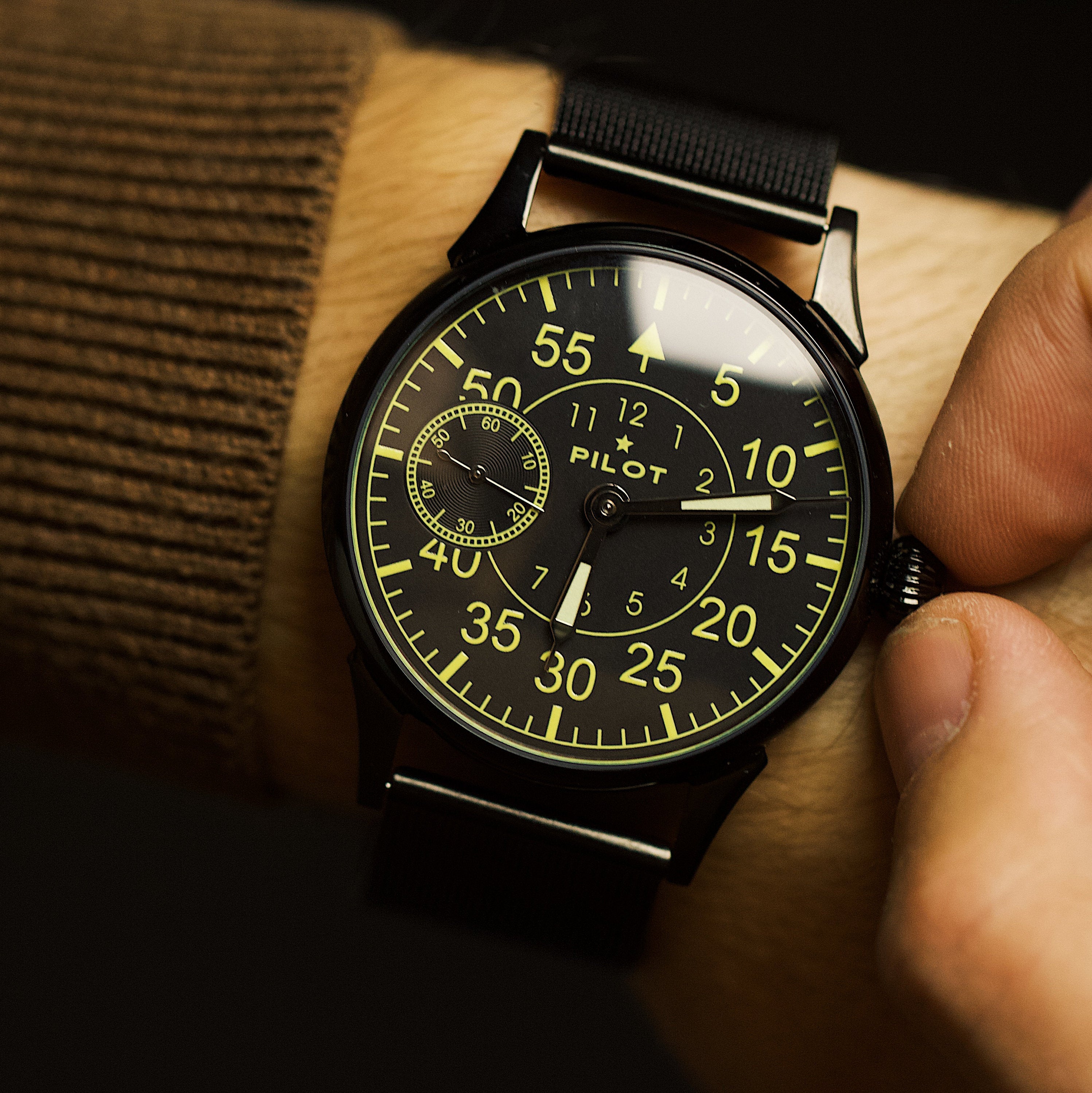 Vintage watch PILOT. Watches for men, soviet watch, mens watch, large watch, wedding gift, watches bracelet, military watch