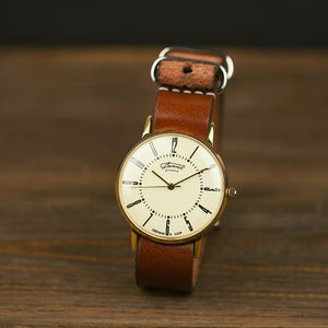 Rare soviet vintage men's watch Vympel with leather nato strap