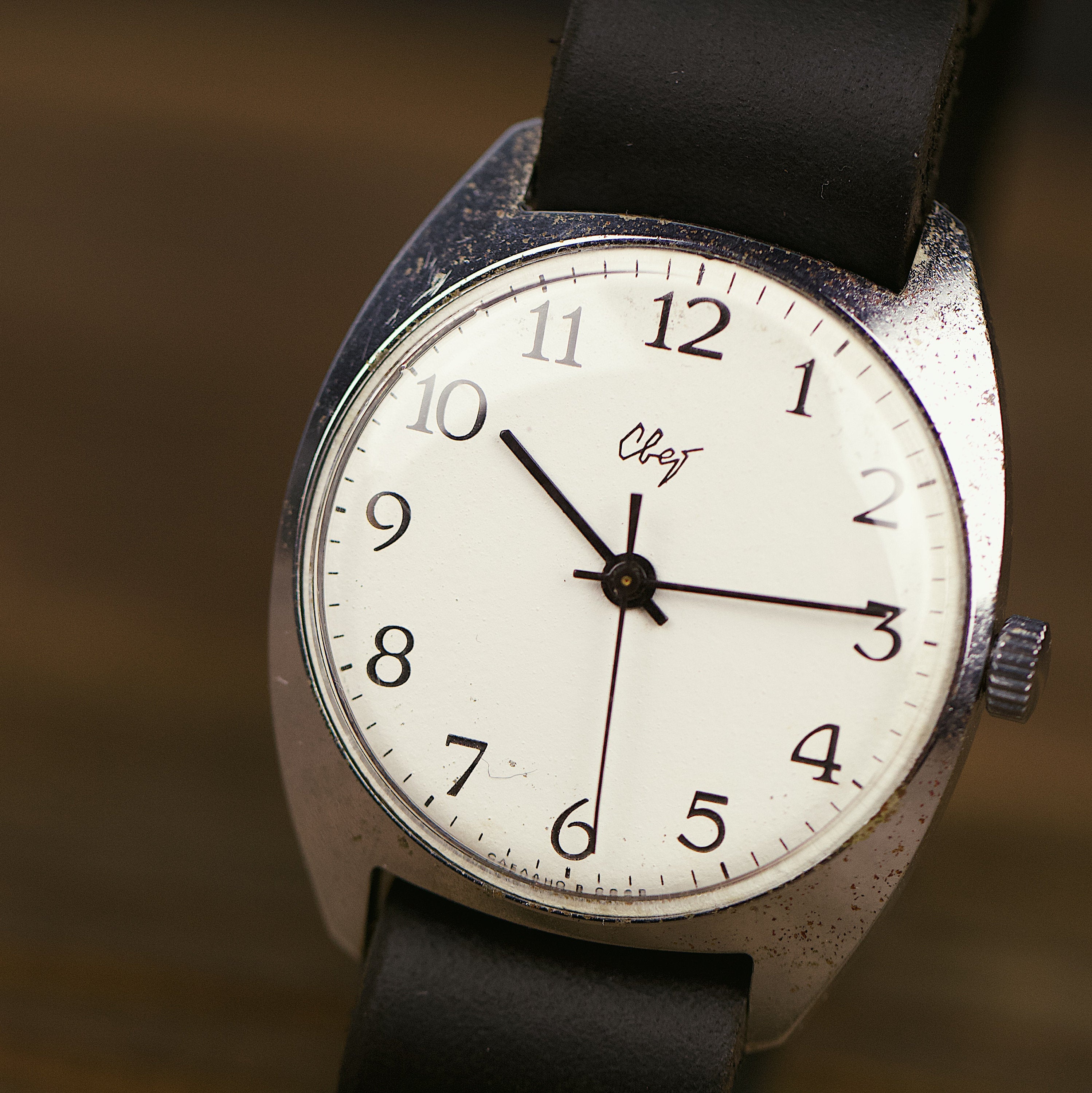 Rare vintage soviet watch for men Svet with leather nato strap