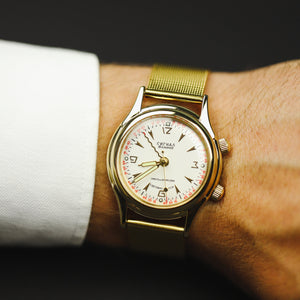 Rare vintage watch POLJOT 1960s. Soviet mechanical watch