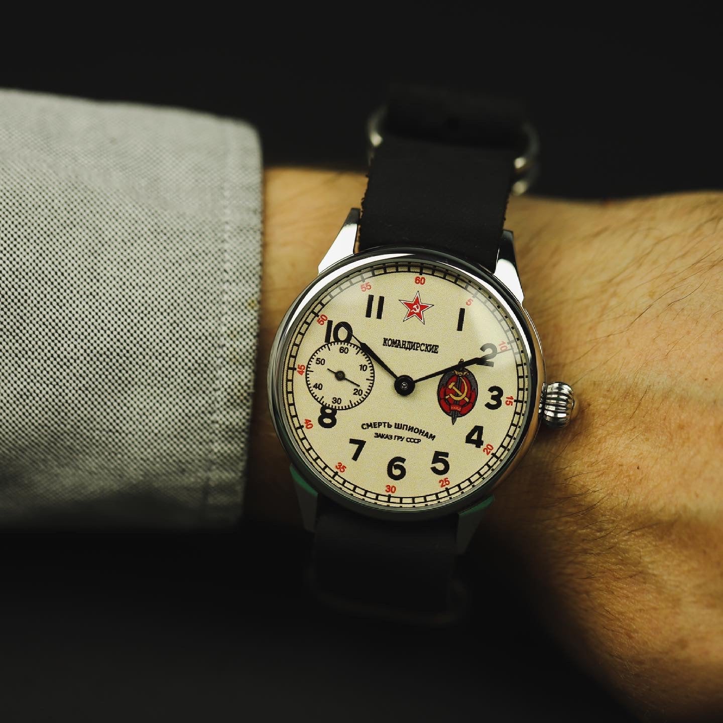 Soviet vintage watch Molnija 3602 (death to Spies)