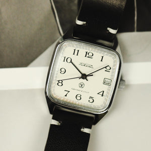 Ultra rare vintage soviet wrist watch Raketa for men with leather nato strap